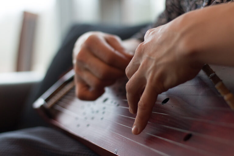 Hands close up on string instrument CREDIT Jordi